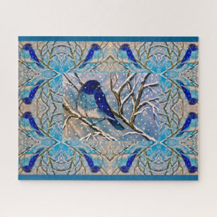 Montanha Bluebird na Quebra-cabeça de neve