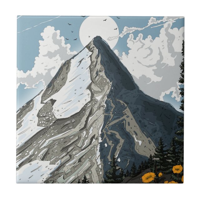Montanha da Suíça Coberto de Neve (Frente)