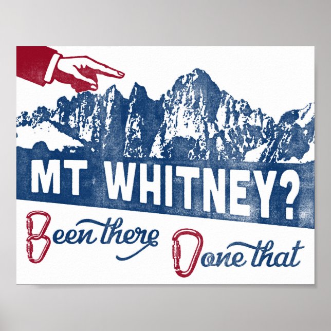 Montanha do Mt Whitney Poster Subindo Souvenir (Frente)