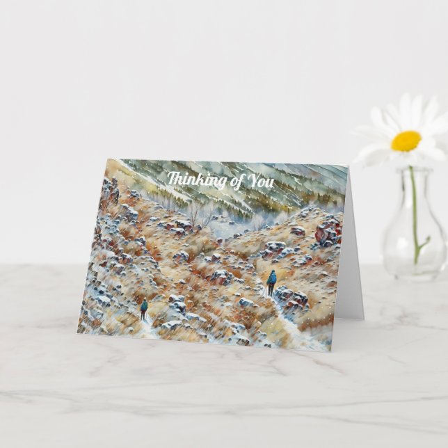 Montanha e você tem essa ideia de seu cartão (Planta pequena)