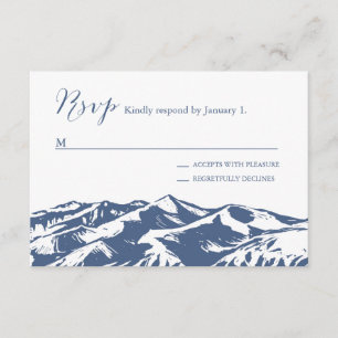 Montanha elegante que Wedding RSVP