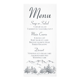 Montanha Menu Rustic Weding Country Winter