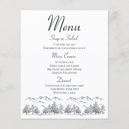 Montanha Menu Rustic Weding Country Winter