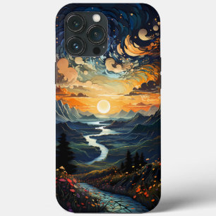 montanha no caso iPhone / iPad de Pointillism