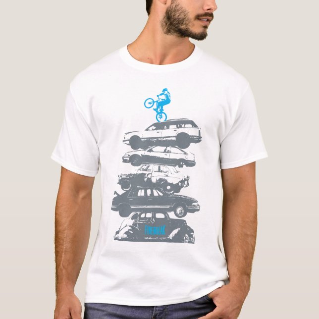 Montanha que Biking a camisa de T - montada das (Frente)
