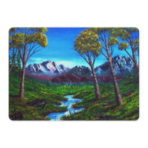 Montanha Rochosa Abstrato pintada