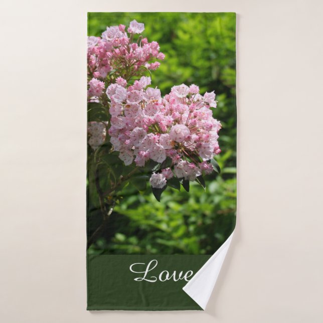 Montanha rosa Laurel Green deixa o conjunto de toa (Toalha de Banho)