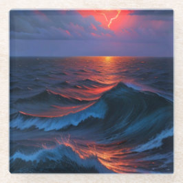 Montanha-russa Tempestade no Mar com Relâmpagos