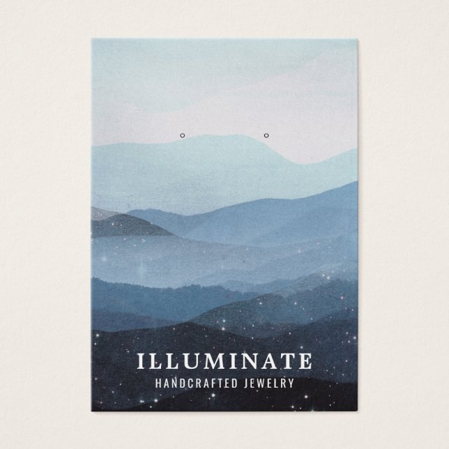 Montanhas Azuis Enrelaçando Placas de Exibição (Frente)