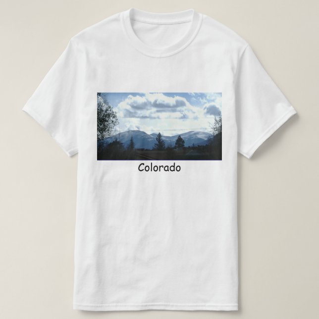 Montanhas Azuis Unisex na Camisa do Colorado (Frente do Design)