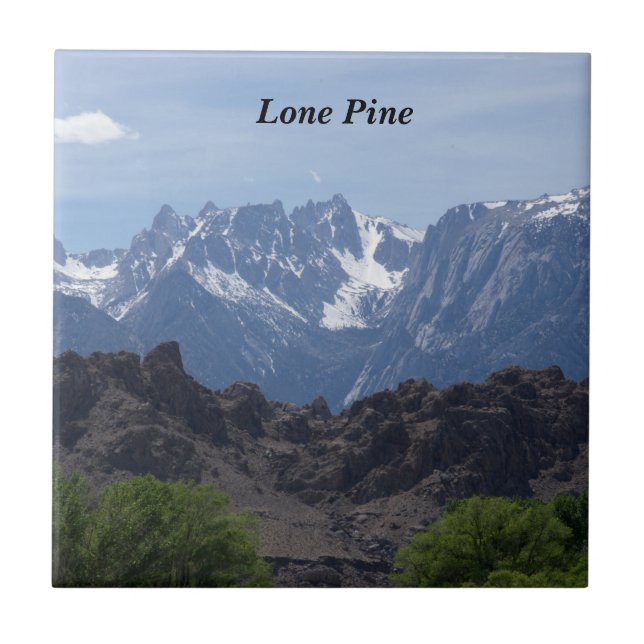 Montanhas de Lone Pine com neve no topo   (Frente)