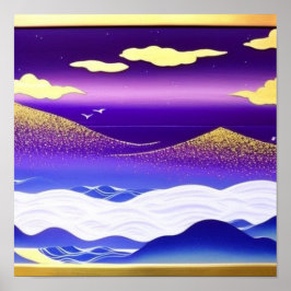 Montanhas Douradas por Poster do Mar