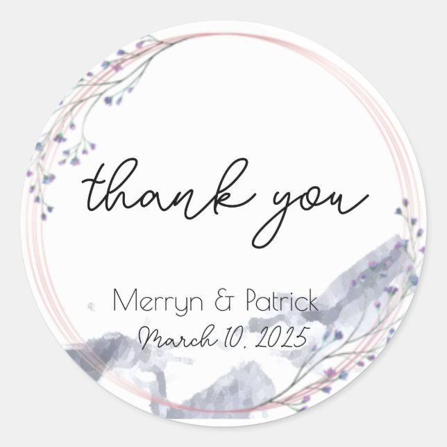 Montanhas em Aquarela - Adesivo (Frente)