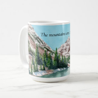 Montanhas em aquarela, caneca de café Colorado 11