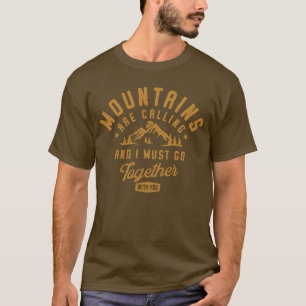 Montanhas Estão Chamando Juntos Camiseta Vintage Ú