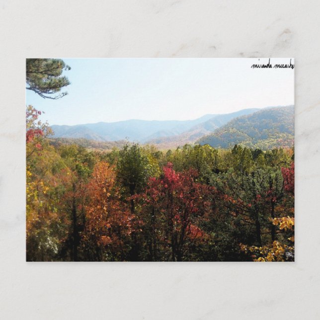 Montanhas No Cartão Postal De Queda (Frente)