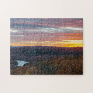 Montanhas Ozark Outono Quebra-cabeça do Sunset Ji