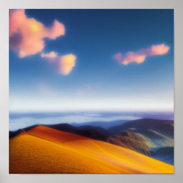 Montanhas pelo Poster do Mar