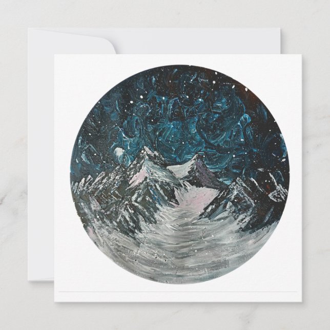 Montanhas por cartão noturno (Frente)