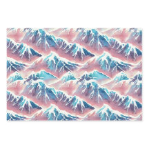 Montanhas Retro Snowy Pastel