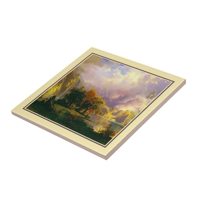 Montanhas rochosas azulejo cerâmico (Lateral)