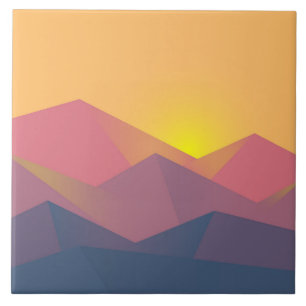 Montanhas russas minimalistas geométricos