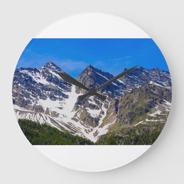 montanhas três levanne relógio de parede (Frente)