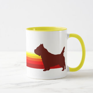 Monte de pedras Terrier com caneca das listras