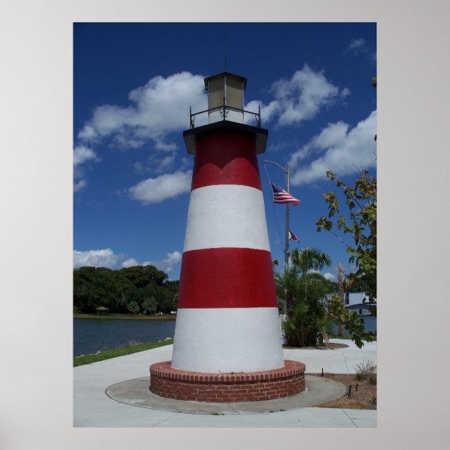 Monte Dora Florida Lighthouse Lake Marker Poster (Frente)