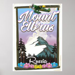 Monte Elbrus, poster de viagens russo
