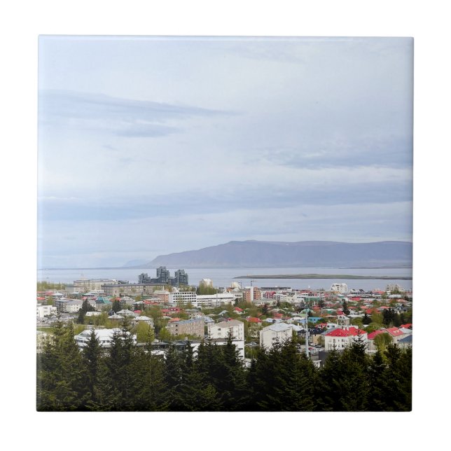 Monte Esja Reykjavik Islândia Cityscape Photo (Frente)