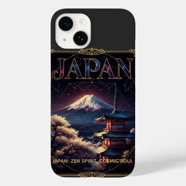 Monte Fuji Celestial Japão Pagode Viagem Arte (Verso)