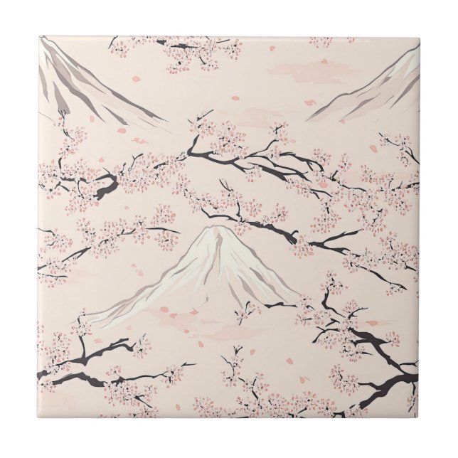 Monte Fuji com Flores de Cerejeira – Japonês (Frente)