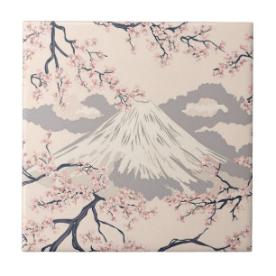 Monte Fuji com Flores de Cerejeira – Japonês (2)