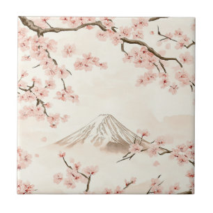 Monte Fuji com Flores de Cerejeira – Japonês (3)
