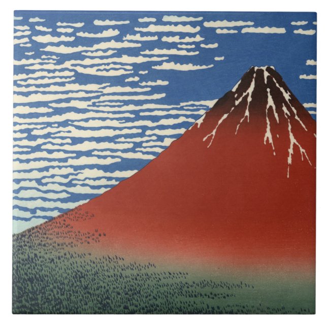 Monte Fuji em tempo limpo (Red Fuji) (Hokusai) (Frente)