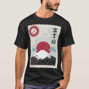 Monte Fuji Japonês Carimbo Tóquio Fez Camisa Do Ja