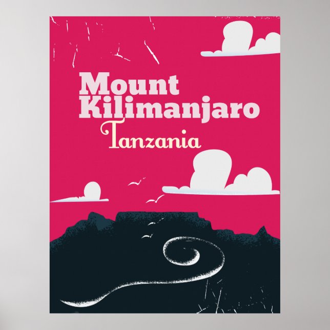 Monte Kilimanjaro - poster de desenho animado (Frente)