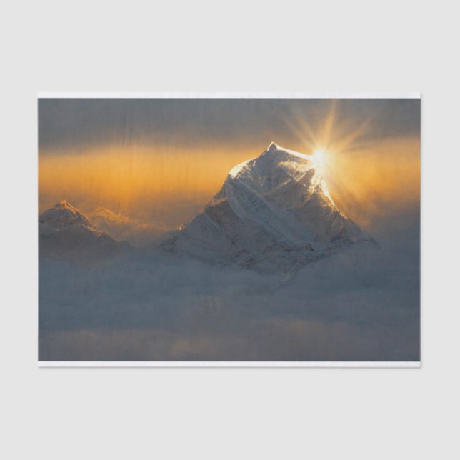 Monte o Everest no papel tecidular sunrise (Frente )