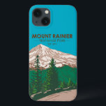 Monte Rainier National Park Washington Vintage<br><div class="desc">Monte Rainier vetor trabalho de arte design. O parque é cercado por vales,  cachoeiras e prados subalpinos.</div>