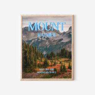 Monte Rainier Trendy Wall Art Impressão