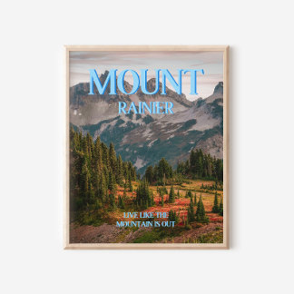 Monte Rainier Trendy Wall Art Impressão