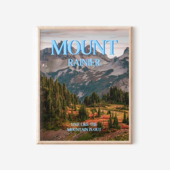 Monte Rainier Trendy Wall Art Impressão (Criador carregado)
