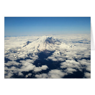 Monte Rainier, Washington, Vista Aérea, Cartão