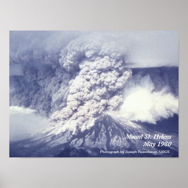 Monte Rua. Helens Erupção Poster (Frente)