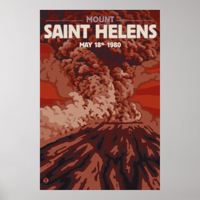 Monte Santo Helens - Explosão - Poster de viagens (Frente)