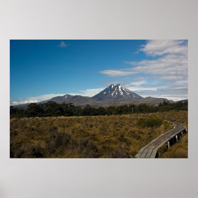 Monte Tongariro e Monte Ngauruhoe Poster (Frente)