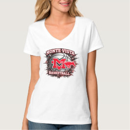 Monte Vista Basquete Feminino Top V-Neck