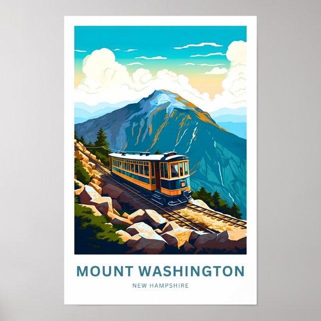 Monte Washington New Hampshire Viagem Impressão (Frente)