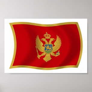 Montenegro Flag Poster Print